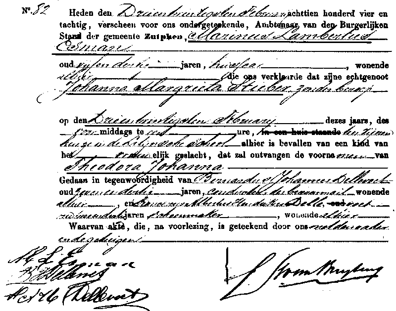 18840223 geb akte 82 Theodora L dv ML Esman - M Stieber